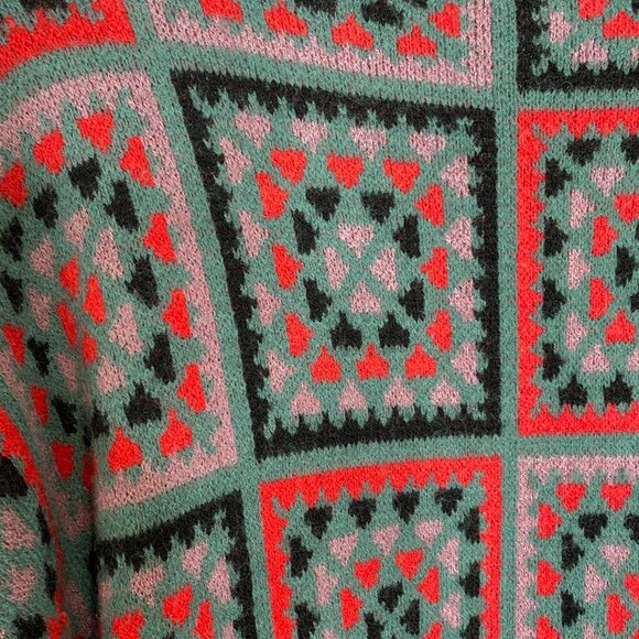 Saachi Square Patch Open Front LOng Kimono Cardigan *Grey* One Size - Picture 11 of 13